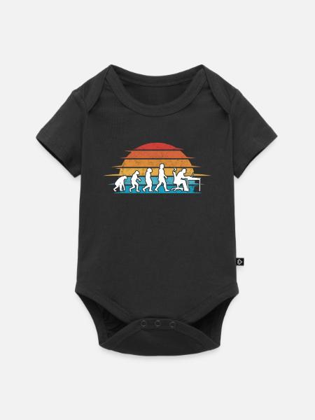 Informatiker Evolution Programmierer Nerd - Baby Premium Kurzarmbody - Schwarz