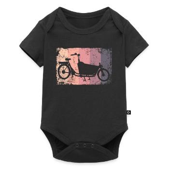 Lastenfahrrad Lastenrad Cargo Bike Cargobike - Baby Premium short-sleeve bodysuit - black - Front