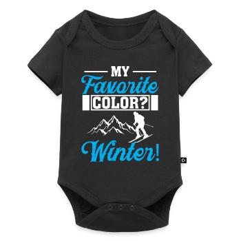 Meine Lieblingsfarbe? Der Winter! - Baby Premium Kurzarmbody - Schwarz - Vorne