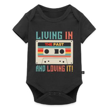 Girl Boy Kids 70s 80s 90s Disco Costume Outfit - Baby Premium short-sleeve bodysuit - black - Front