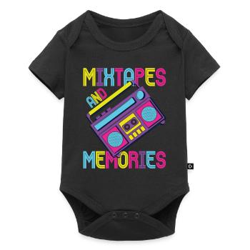 Girl Boy Kids 70s 80s 90s Disco Costume Outfit - Baby Premium short-sleeve bodysuit - black - Front