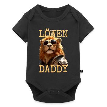 Lion Papa Papa Papa Fête des Pères Père Sauvage Lion - Body à manches courtes Premium Bébé - noir - Devant