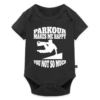 Parkour Runner cadeau Sports extrêmes Parkour Runner - Body à manches courtes Premium Bébé - noir - Devant