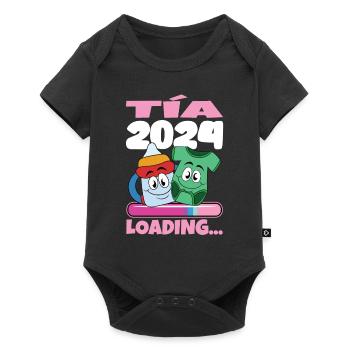 Tante 2024 Tante Werden 2024 - Baby Premium Kurzarmbody - Schwarz - Vorne