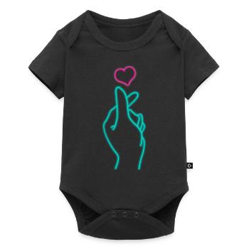 K-Pop Fan cadeau musique pop coréenne - Body à manches courtes Premium Bébé - noir - Devant