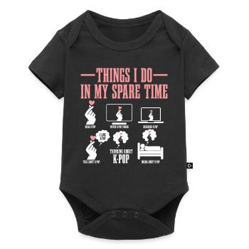 K-Pop Fan Gift Korean Pop Music - Baby Premium short-sleeve bodysuit - black - Front