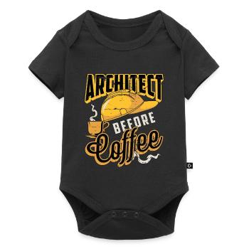 Architect Before Coffee Engineering Coffee Lover - Baby Premium short-sleeve bodysuit - black - Front