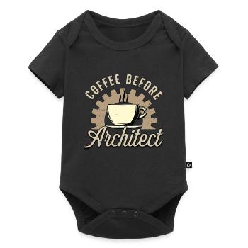 Architect Coffee Before Draftsman Coffee Lover - Baby Premium short-sleeve bodysuit - black - Front
