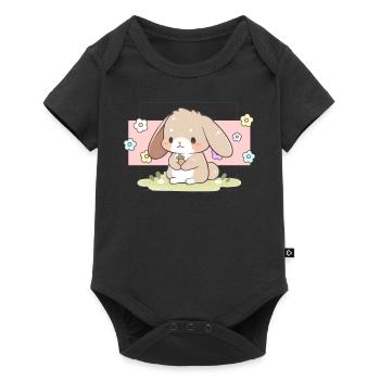 Kawaii Bunny Pastel Sweet Chibi Bunny Cute Aesthet - Baby Premium Kurzarmbody - Schwarz - Vorne