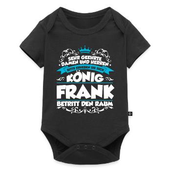 Frank Name Design - Baby Premium Kurzarmbody - Schwarz - Vorne