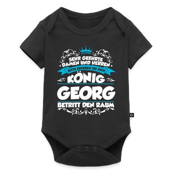 Georg Name Design - Baby Premium Kurzarmbody - Schwarz - Vorne