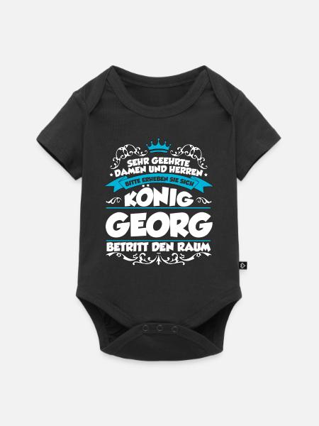 Georg Name Design - Baby Premium Kurzarmbody - Schwarz