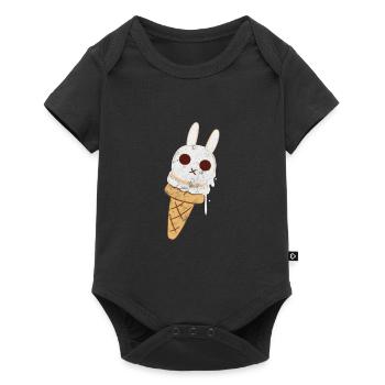 eiscreme - Baby Premium short-sleeve bodysuit - black - Front