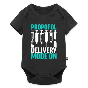 Anästhesiologie Propofol Delivery Mode On - Baby Premium Kurzarmbody - Schwarz - Vorne