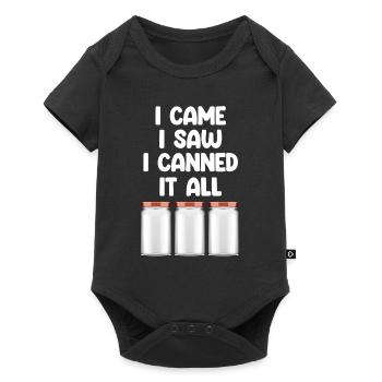 Je suis venu, j’ai vu que j’avais tout mis en conserve pour - Body à manches courtes Premium Bébé - noir - Devant