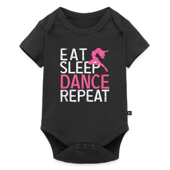 Eat Sleep Dance Repeat Funny Love Dancing Teacher - Baby Premium Kurzarmbody - Schwarz - Vorne