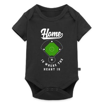 Funny Baseball - Baby Premium short-sleeve bodysuit - black - Front