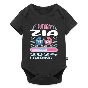 Zia 2024 Loading Tante 2024 - Baby Premium Kurzarmbody - Schwarz - Vorne