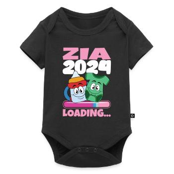 Zia 2024 Loading Tante 2024 - Baby Premium Kurzarmbody - Schwarz - Vorne