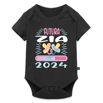 Zia 2024 Loading Tante 2024 - Baby Premium Kurzarmbody - Schwarz - Vorne