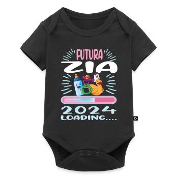 Zia 2024 Loading Tante 2024 - Baby Premium Kurzarmbody - Schwarz - Vorne