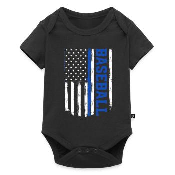 Funny Baseball - Baby Premium short-sleeve bodysuit - black - Front