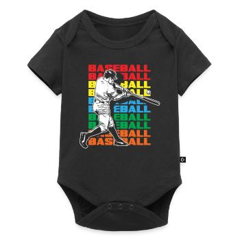 Funny Baseball - Baby Premium short-sleeve bodysuit - black - Front
