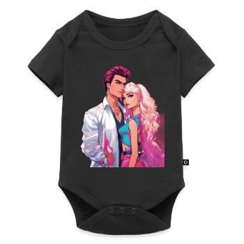 80s Outfits - Baby Premium short-sleeve bodysuit - black - Front