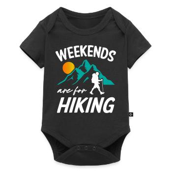 Weekends Are For Hiking - Baby Premium short-sleeve bodysuit - black - Front