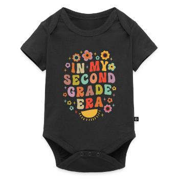 In My Second Grade Era 2nd Grade Groovy Vintage - Baby Premium short-sleeve bodysuit - black - Front
