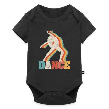 Dance Retro Vintage Dancing Silhouette 70s 80s - Baby Premium short-sleeve bodysuit - black - Front