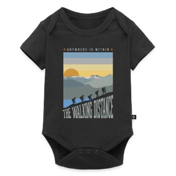 Anywhere is within the walking distance - Baby Premium short-sleeve bodysuit - black - Front