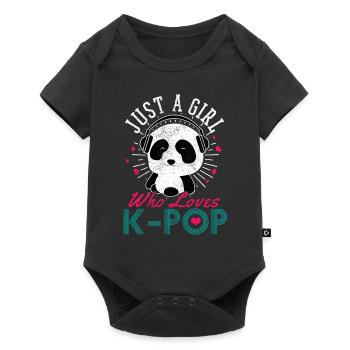 K-Pop Fan cadeau musique pop coréenne - Body à manches courtes Premium Bébé - noir - Devant