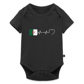Herzschlag Algerien Mann Algerischer Humor - Baby Premium Kurzarmbody - Schwarz - Vorne