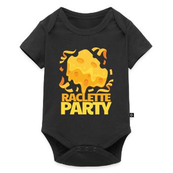 Raclette Party Cheese Enjoyment - Baby Premium short-sleeve bodysuit - black - Front