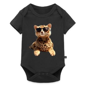 Cheetah Sunglasses Cheetah Cats Cute Cheetah - Baby Premium short-sleeve bodysuit - black - Front