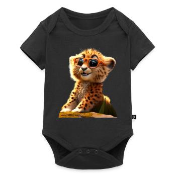 Cheetah Sunglasses Cheetah Cats Cute Cheetah - Baby Premium short-sleeve bodysuit - black - Front
