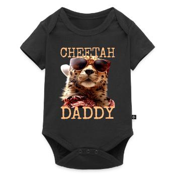 Cheetah Daddy Cheetah Dad Dad Father's Day Cats - Baby Premium short-sleeve bodysuit - black - Front