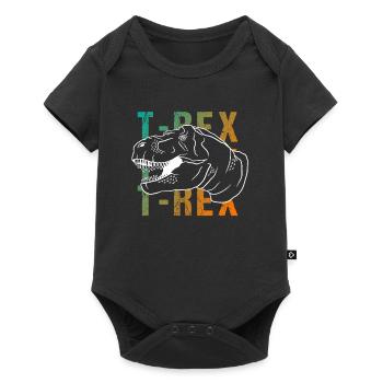 T-Rex Jeu de mots Look rétro cadeau - Body à manches courtes Premium Bébé - noir - Devant