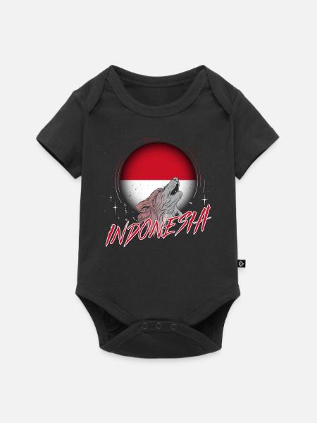 Indonesien - Baby Premium Kurzarmbody - Schwarz