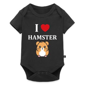 Mignon Humour petit hamster - Body à manches courtes Premium Bébé - noir - Devant