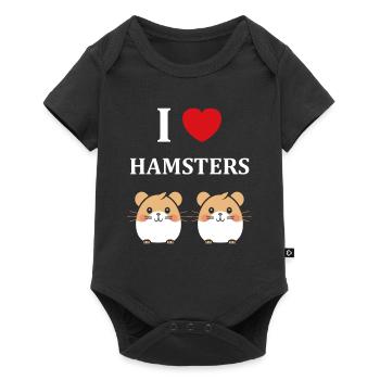 Mignon Humour petit hamster - Body à manches courtes Premium Bébé - noir - Devant