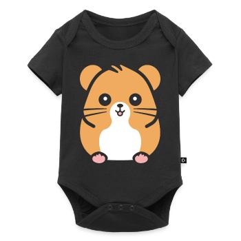 Cute Humor Little Hamster - Baby Premium short-sleeve bodysuit - black - Front
