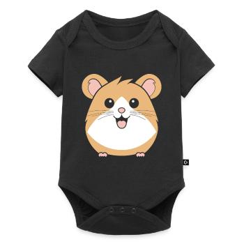 Cute Humor Little Hamster - Baby Premium short-sleeve bodysuit - black - Front