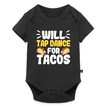 Claquettes pour tacos drôle danseuse mexicaine - Body à manches courtes Premium Bébé - noir - Devant