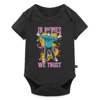 In Rhymes we trust Hip HopShirt Design - Baby Premium short-sleeve bodysuit - black - Front