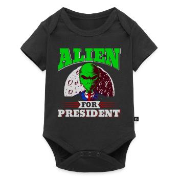 Alien, UFO, UAP, Space, Weltraum Flugobjekt - Baby Premium Kurzarmbody - Schwarz - Vorne