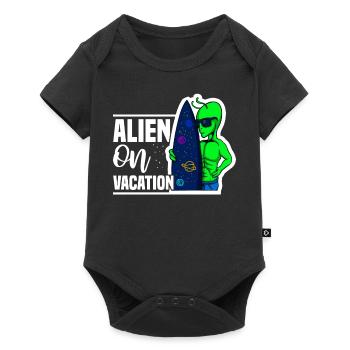 Alien, UFO, UAP, Space, Weltraum Flugobjekt - Baby Premium Kurzarmbody - Schwarz - Vorne