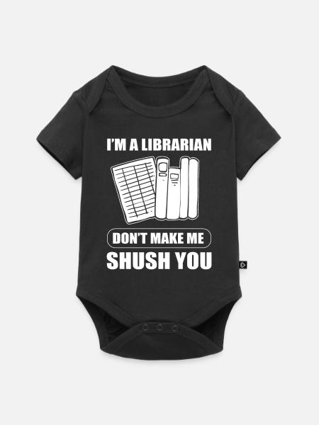 Lustiger Bibliothekar Archivar - Baby Premium Kurzarmbody - Schwarz