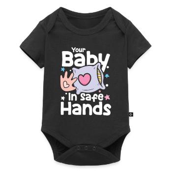 Your Baby In Sage Hands - Baby Premium Kurzarmbody - Schwarz - Vorne